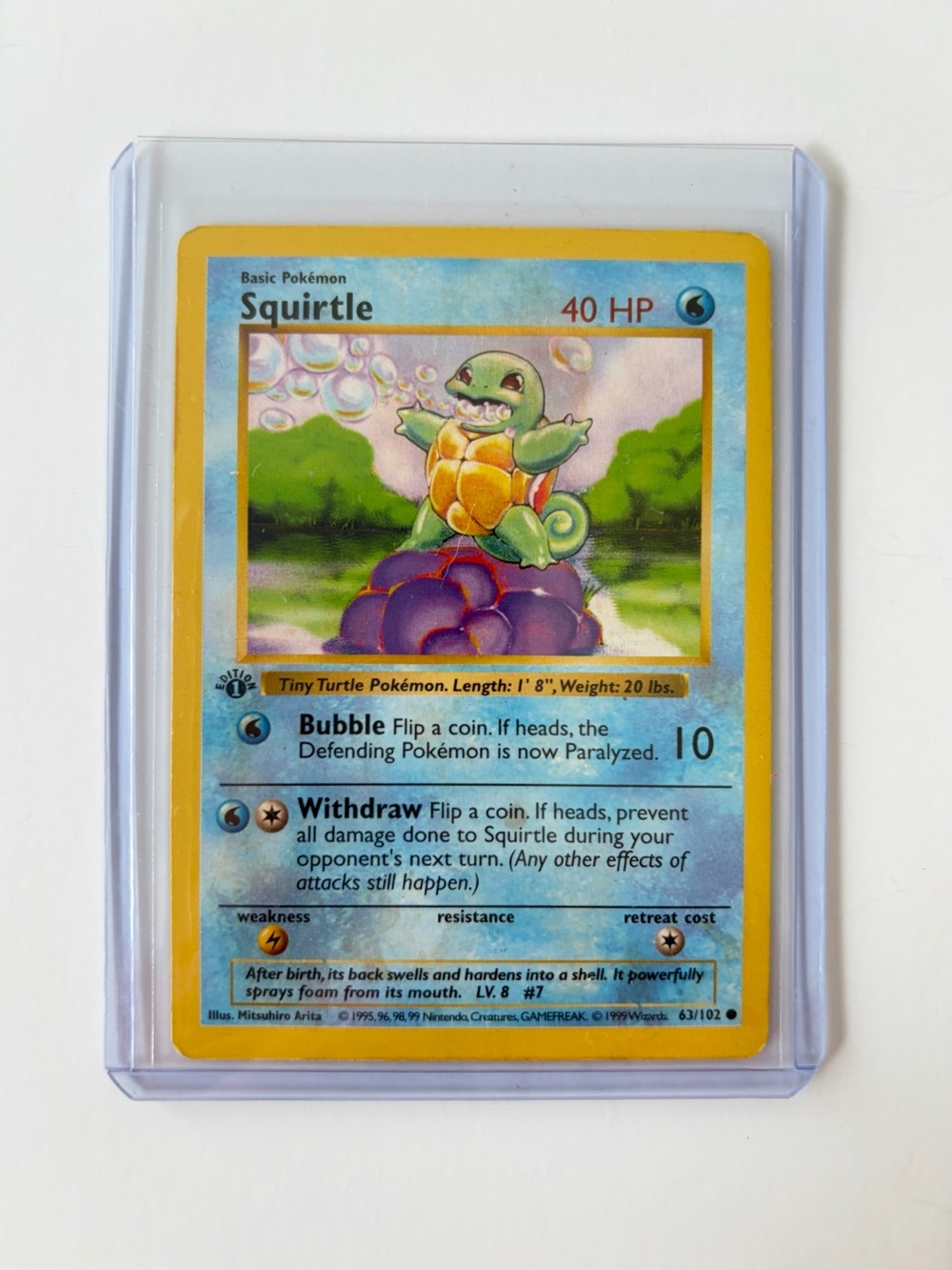 Pokemon base set 1st edition Squirtle